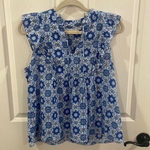 LOFT ruffled bottom top